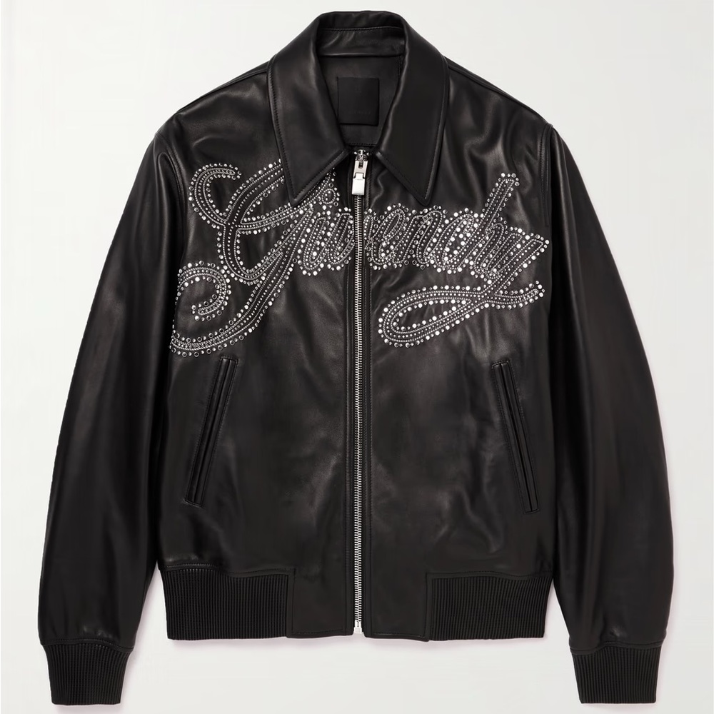 100% Authentic Givenchy Studded Logo Leather Jacket | RETAIL $5500